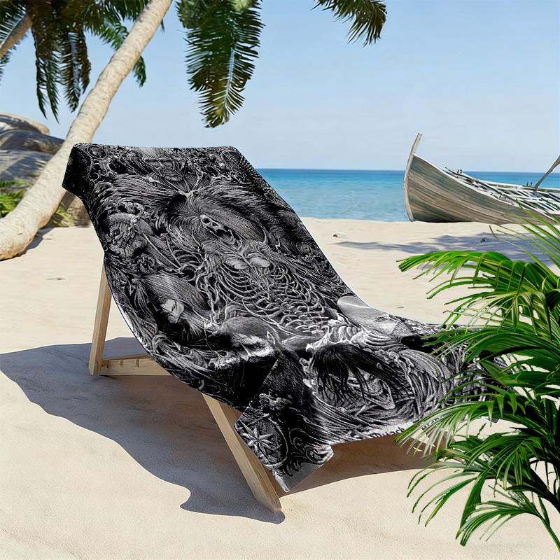 Attack Titan Print Beach Towel, Large Soft Quick Dry Towel for Beach Camping Swimming