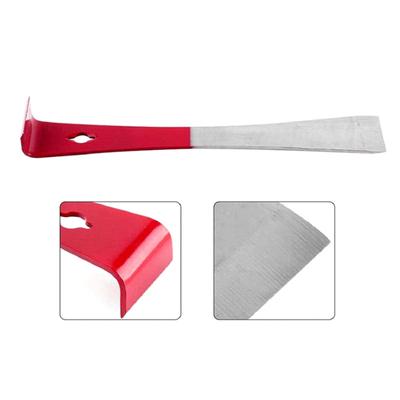 1Pcs Beekeeping Equipment Red 26.5Cm Stainless Bee Hive Tool Frame Lifter And Scraper J Shape Hook Beekeeper Tool Scraping Knife