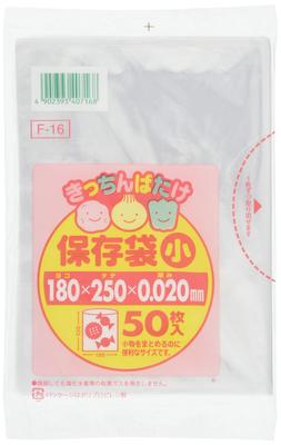 Sanipak Kitchen Bag Storage Bag Transparent 50 Pieces F16CL F-16 (Small)