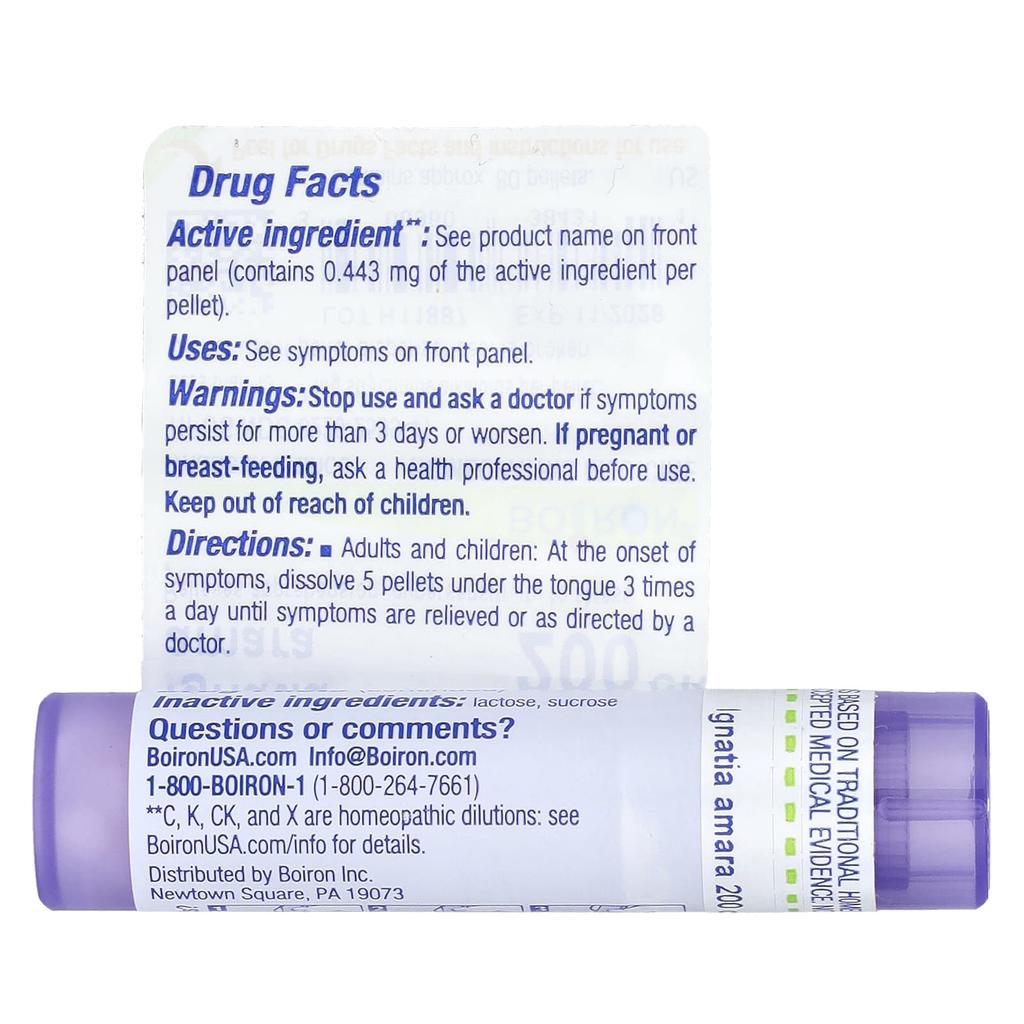 Ignatia Amara, 200Ck, Stress Remedy, Approx. 80 Pellets