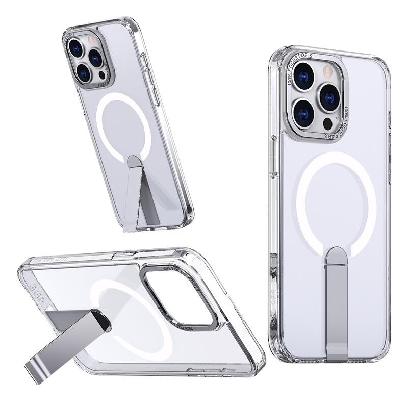 

Foldable Stand Compatible with iPhone Models 13 to 17 Pro Max - Thin, Lightweight, Heat Dissipation, Magnetic, Full Coverage Case. 16 Plus