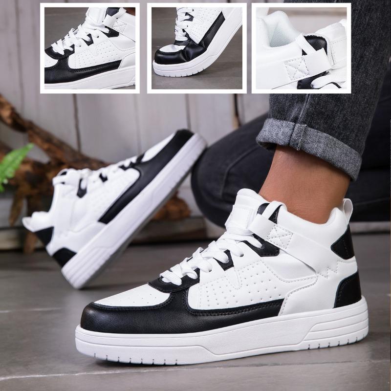 Men‘s Shoes Fashion High-top Sneakers High Quality Leather Casual Shoes Classic Lace Up Ankle Boots Sport Running Shoes for Men