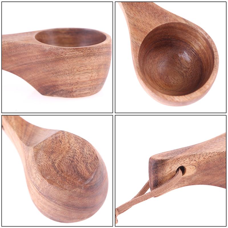 Finland Tea Cup Rubber Wood Small Wooden Mug Single Hole Water Coffee Cups