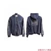 Mens Oversized Hooded Sweatshirt With Embroidered Purple Washed Cotton Blend Streetwear Fall 2025