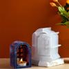 3D Candlestick Silicone Mold Hollow Out House Candle Base Mold Gypsum Candle Holder Epoxy Mould Home Decorations Mould