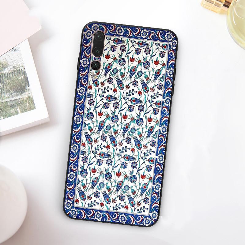 Ancient Floral Tiles For Huawei Nova Y73 Y72 Y90 Y70 Y60 Y91 Y61 12s 12i 11i 8i 9 10 SE P60 P30 Pro P40 Lite Case