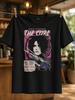 The Cure Night Wave Moonlit Guitarist Silhouette Curling Spiral And Ornate Gothic Lettering Style Unisex All Tshirt