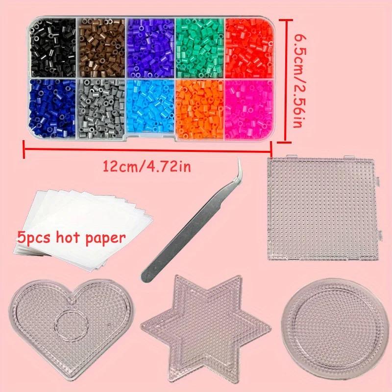 2.6MM Hama Bead Kit 10 Colors 3D Pixel Puzzle Iron Beads Handmade Crafts Decor DIY Melting Beads, Perler Beads Educational Toys
