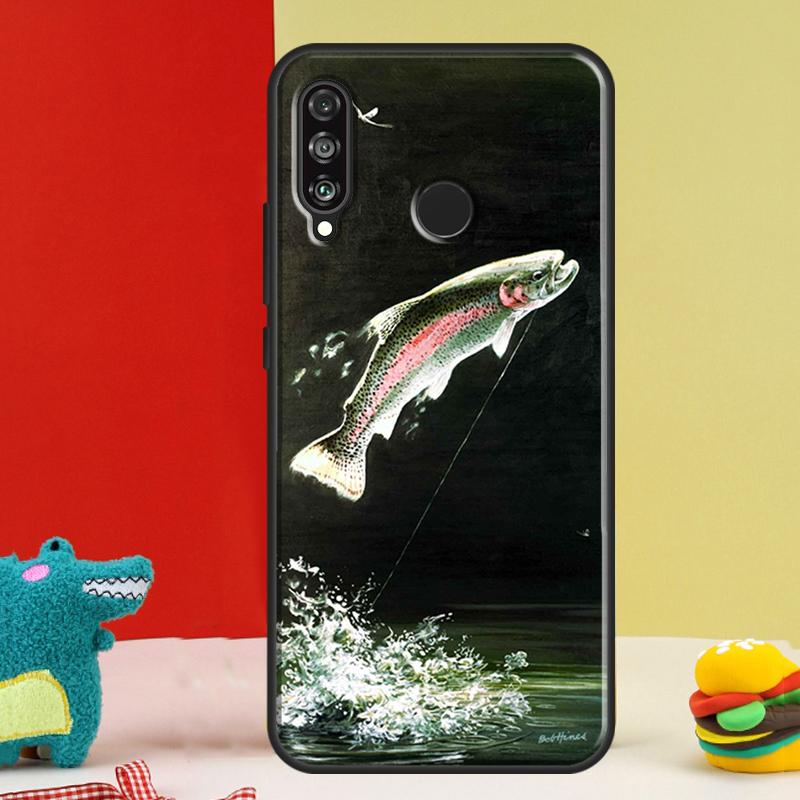 Rainbow Trout Fishing For Huawei Nova Y91 Y90 Y60 Y70 Y72 Y61 9 10 SE 12i 12s 11i 5T P60 Pro P20 P30 P40 Lite Case