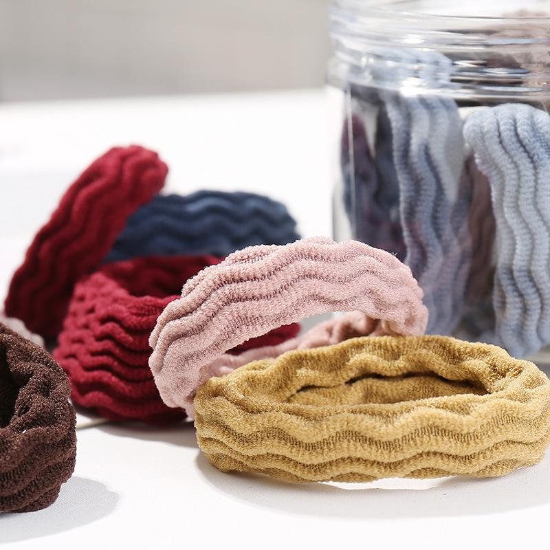 20 Pièces/Lot Couleur Unie Élastiques à Cheveux de Haute Qualité Sans Couture Simples Fille Femmes Bandeaux Accessoires Cheveux Chouchous