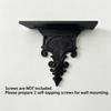 Vintage Gothic Carved 3D Printing Floating Shelf Wall Mount Display Rack for Small Decor Items Home Wall Decoration