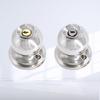 Stainless Steel Round Keyless Bathroom Door Handle With Lock And Keys Knobs Room Accessories Metal Rotation For Bedrooms Knobset