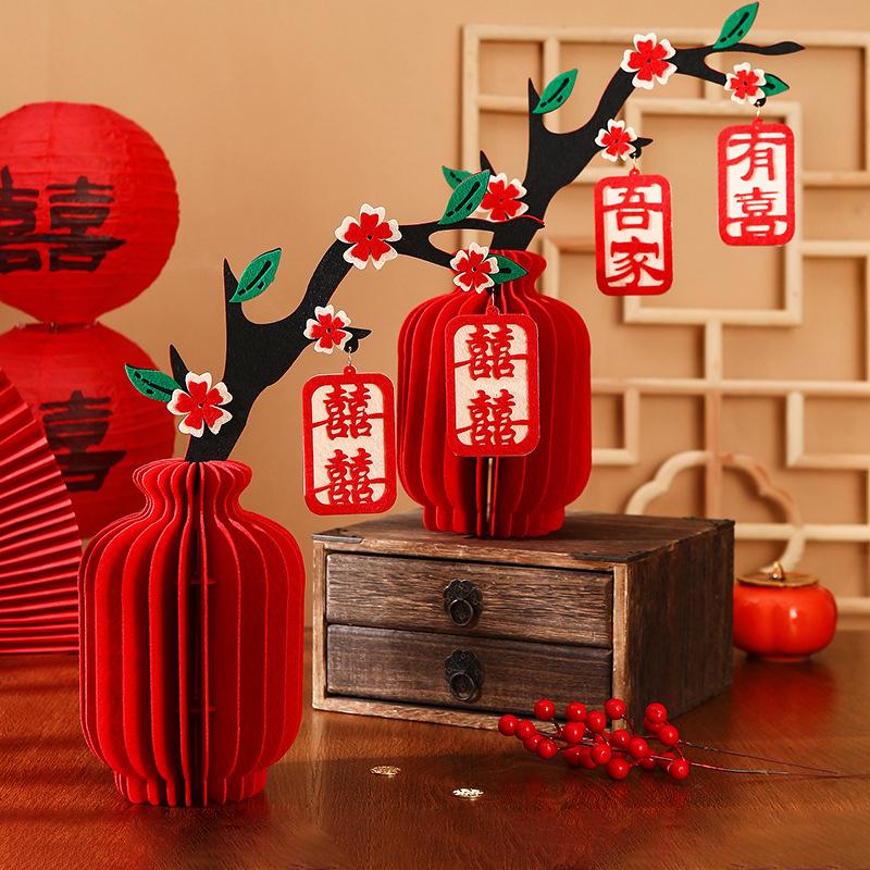 Wedding Room 3D Honeycomb  Ornament    Chinese Horse Year Decoration Carft  Wedding Spring Festival Party Decorations