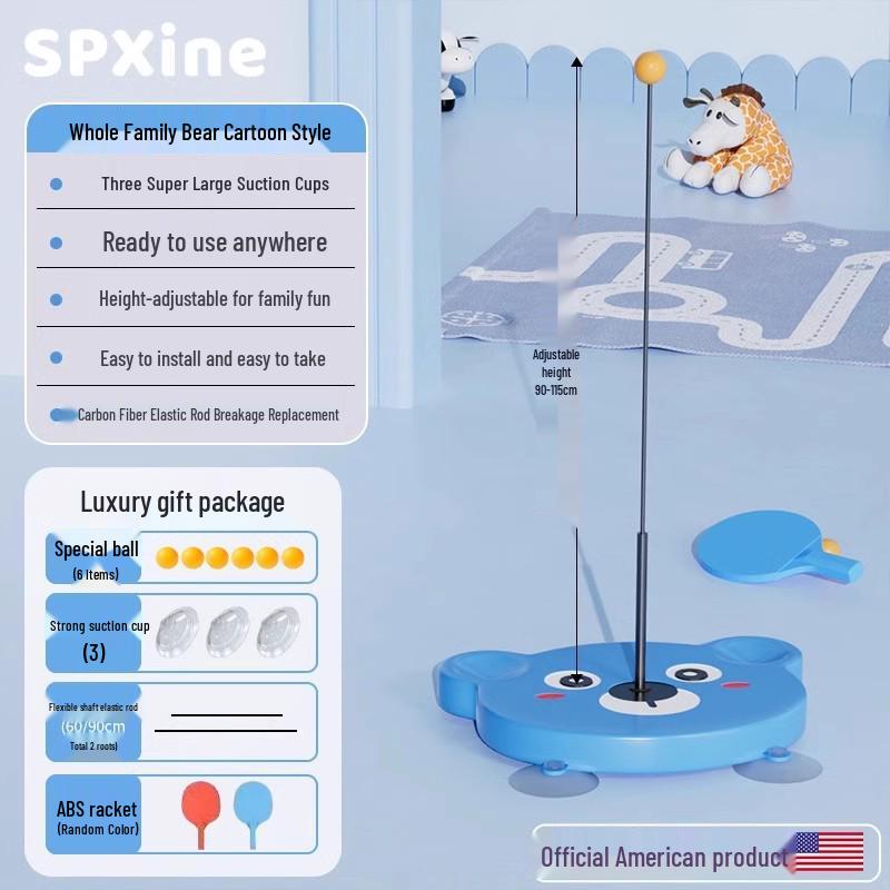 Children's Indoor Table Tennis Rebound Trainer for Solo Practice