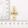 Nidin New Fashion Colorful Delicate Zircon Cross Pendant Necklace For Male And Female Couples Jewelry Party Daily Gifts