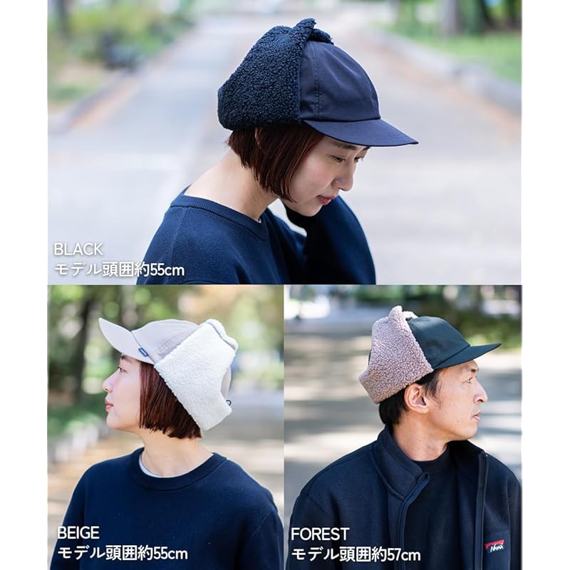 [Nakota] PilOTSAUNACAP cap hat men's ladies Cold protection Windproof autumn winter Heat retention warm flight cap free size black