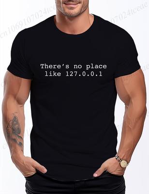 Summer Casual Man TShirts No Place Like 127001 Printed Short Sleeve Tees Fashion Geek Tee Clothes Computer Code Street Tops