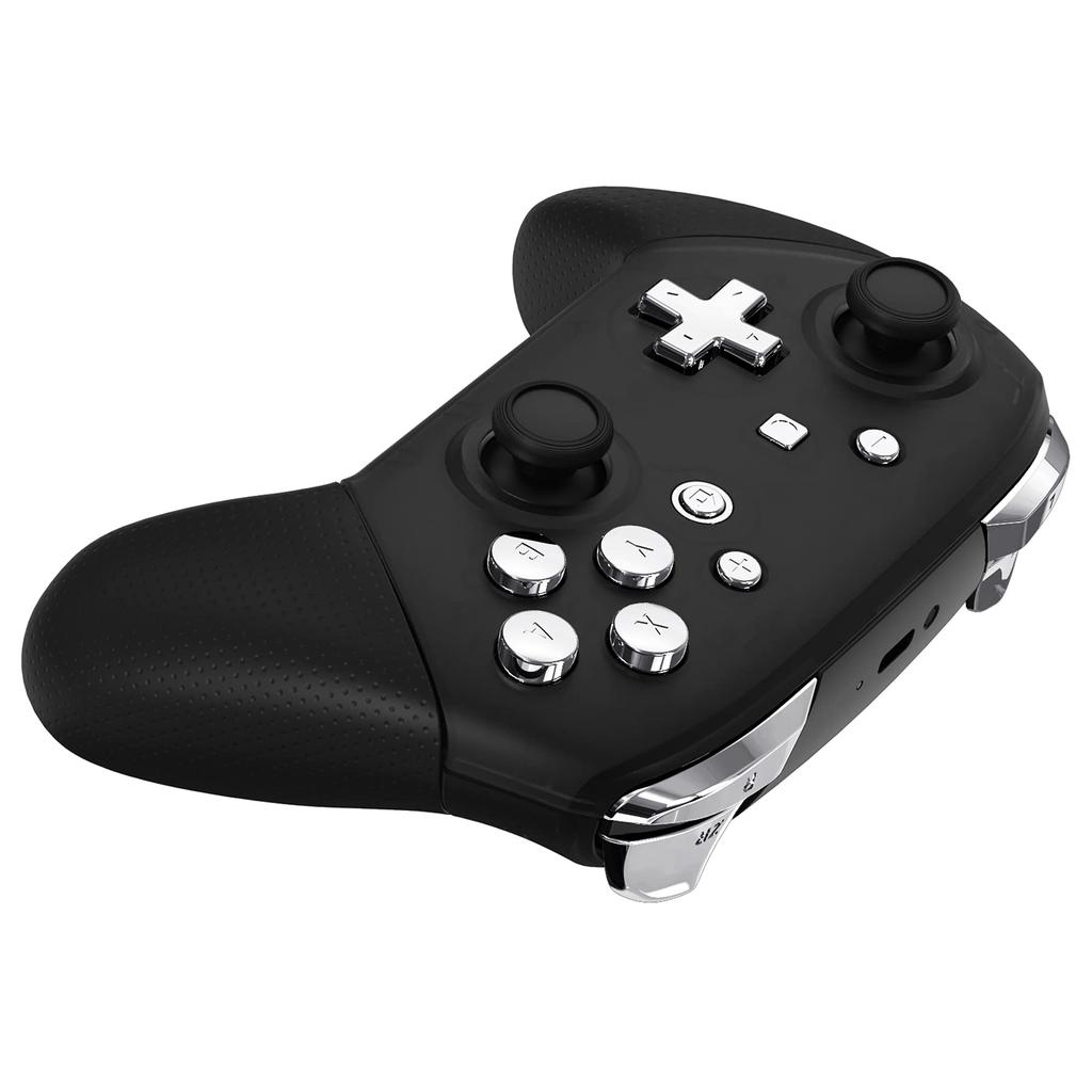 Full Set Buttons for eXtremeRate Switch Pro ABXY ZR ZL L R Buttons for Pro Controller Switch Controller Not Included (metallic Chrome) Controller,