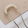 Premium Mesh & Leaf U-Shaped Hairpin: Elegant Ancient & Modern Chinese Style for Women.