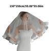 Flower Beaded Veil Wedding Veil Bridal Shower Headwear Photoshooting Accessory