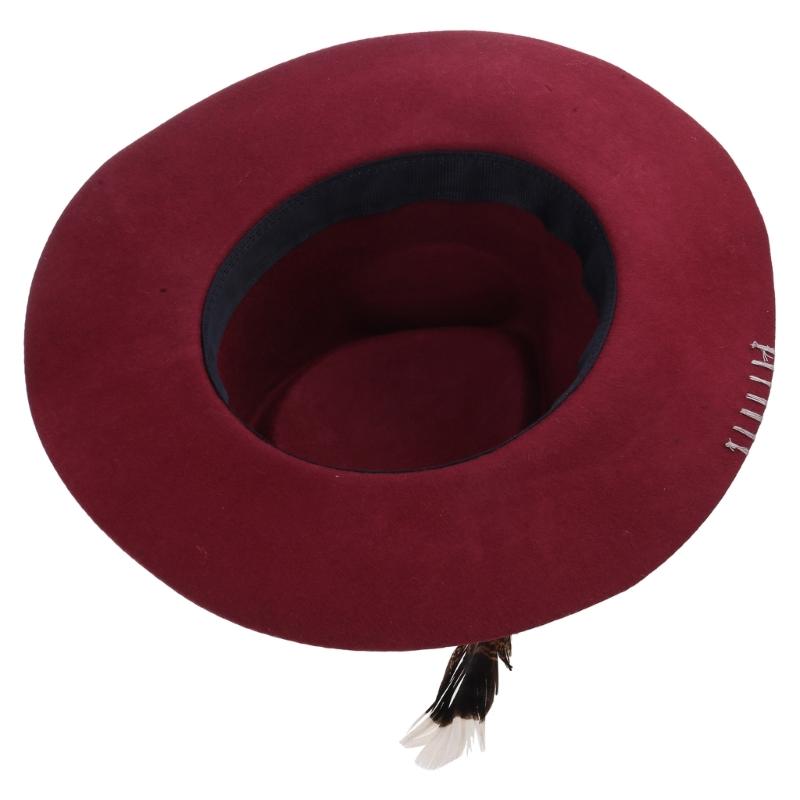 Wollen Fedora's Panama Hoed Exotische Distressed Homburg voor Dames Heren Foto Requisieten Western voor Podium Live Show Hoofddeksel