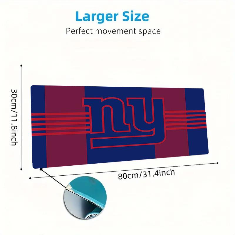 New York Giants Print Cushion Non-slip Laptop Tablet Big Mousepad XXL Mat Mini PC Playmat With Lock edge