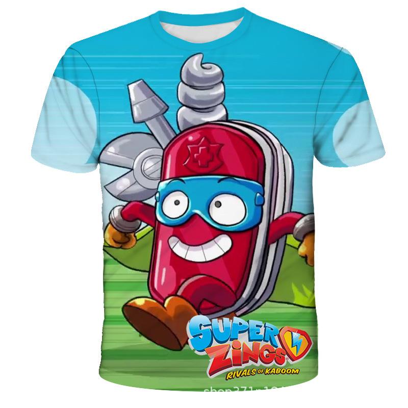 Cartoon Animation Printed Children's Clothing Top Fashionable Comfortable Short-sleeved Casual T-Shirts Boys