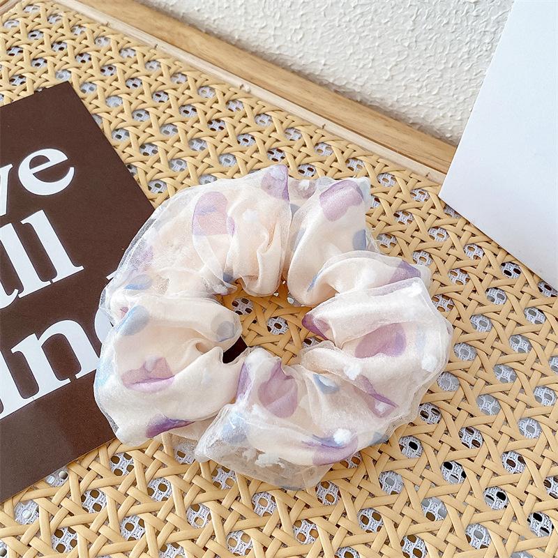 Fresh and Light Fabric Flower-shaped Hairband Hair Accessory for Women with Ponytail. Elastic and Durable Large Hairband.