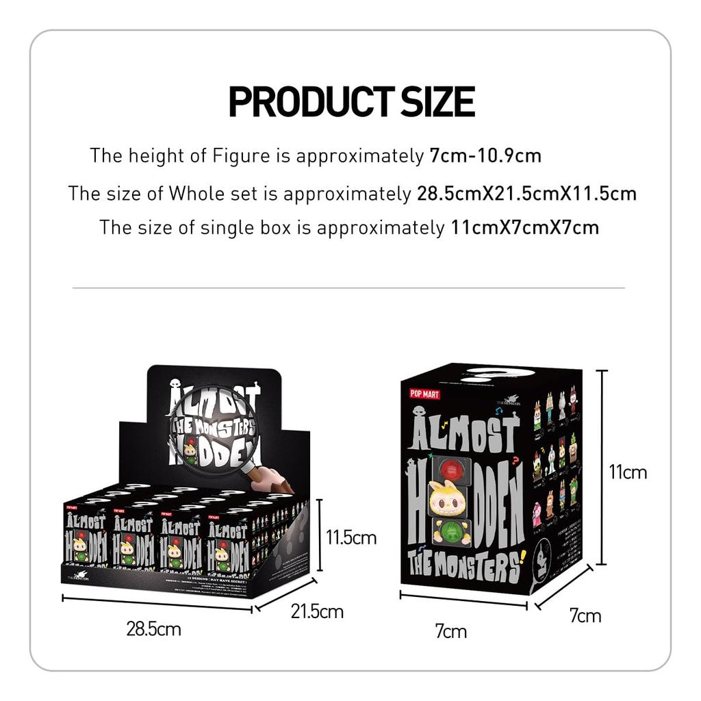 POP MART THE MONSTERS Almost Hidden Series [1 Piece] Pop Mart Gachapon Blind Box Figure Plastic Model Premium Toy PVC Soft Vinyl Original Character