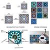 Waterdichte 3D Mandala Patroon Tegelstickers Keuken Badkamer Decoratie Zelfklevende Muur Meubelstickers Vloerbehang