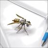 Biene & Wespe 3D Metallpuzzle - Künstlerisches Insektenmodell, Herausforderndes Handgefertigtes Geschenk für Heimdekoration oder Schreibtischzubehör