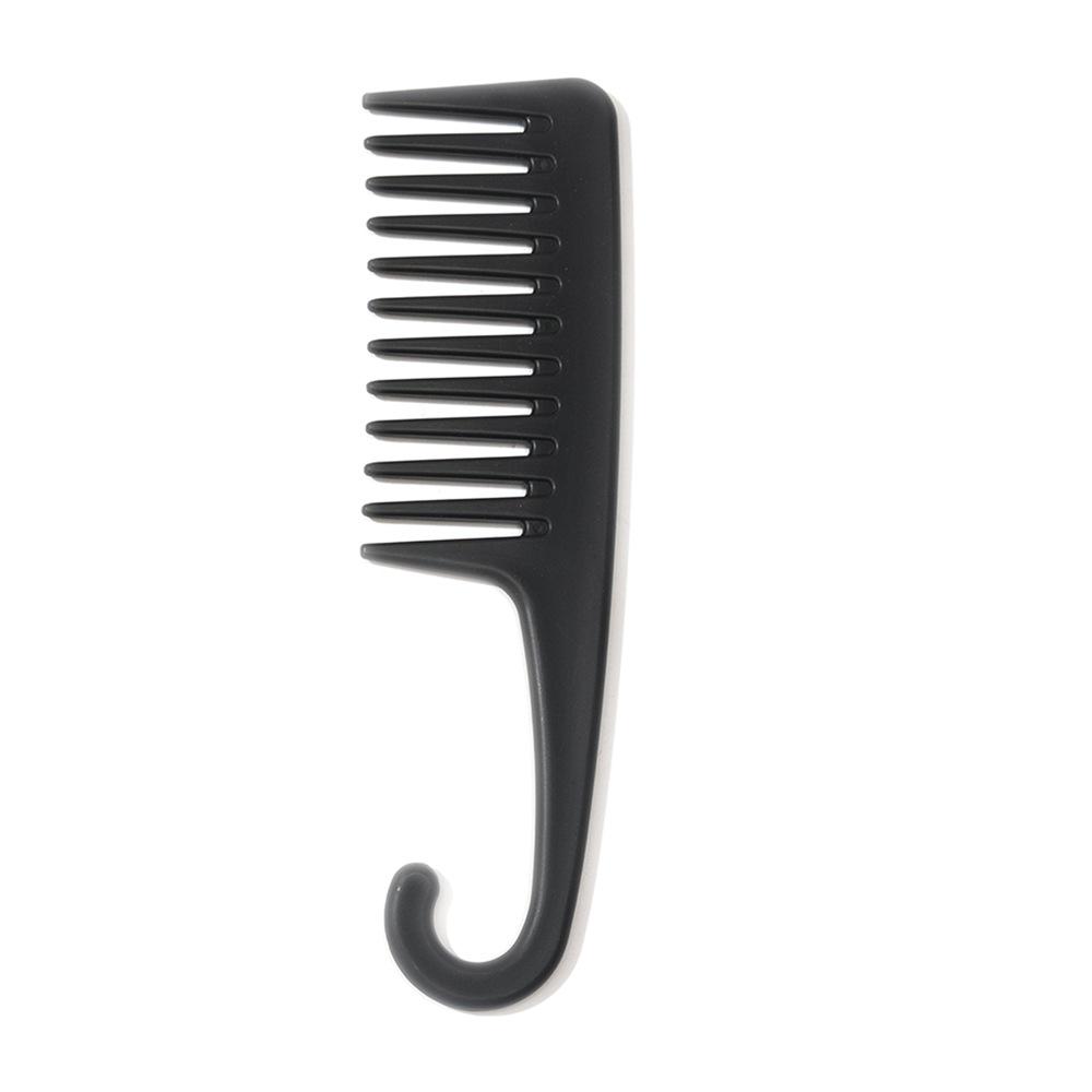 Durable Wide-Tooth Massage Comb with Hook for Long Straight Hair - Easy Detangling for Men & Women
