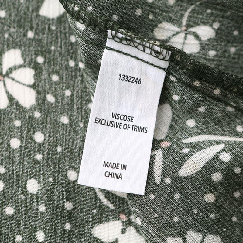 Recommend ~ Export Export French Romantic Floral V Neck Viscose Dress Soft Breathable Cinched Plus Size Women's Clothing