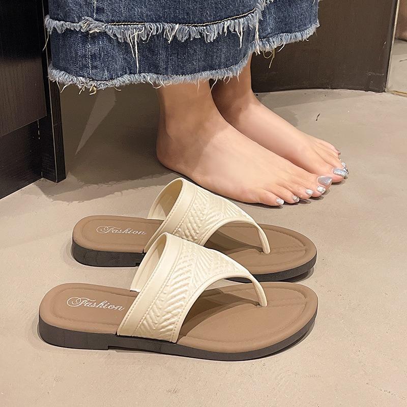 Island style toe slippers women's summer new outer wear cool slippers holiday fashion flip-flops