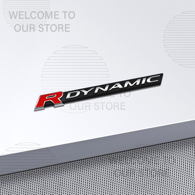 Car Decor Metal R Dynamic Letter Emblem 3D Sticker Accessories For Land Rover Range Rover Discovery L663 Tail Rear Trunk Decals BQ6