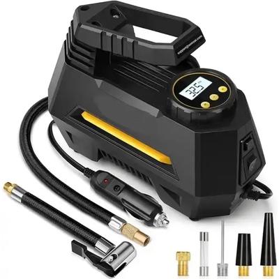 Gonfiatore Portatile per Pneumatici 150 PSI con Luce LED - Pompa Compressore d'Aria Digitale per Auto, Moto, Bicicletta - Semiautomatico, Materiale ABS Durevole