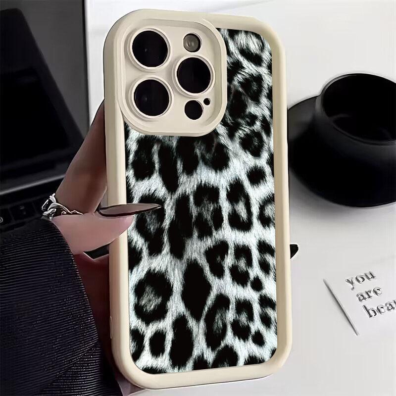 INS Leopard Print Phone Case for Samsung Galaxy S25 S24 S23 S22 S21 S20 Ultra Plus FE A15 A35 A54 A55 Soft TPU Cover
