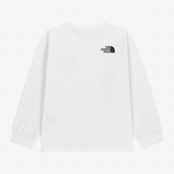 The North Face Kids Go To Long Sleeve Tee Wht Nt7ts01s