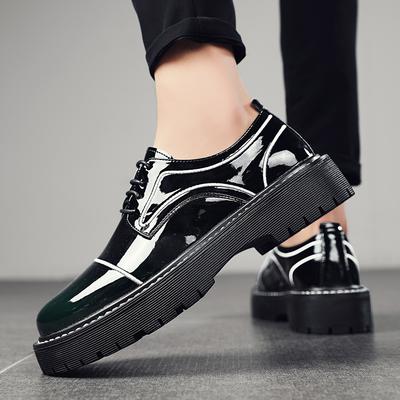 Marke Herren Plateau Leder Oxford Business Formal Lederschuh Herren Trend Handgefertigte Mokassins Dicksohlige Freizeit Herrenschuhe