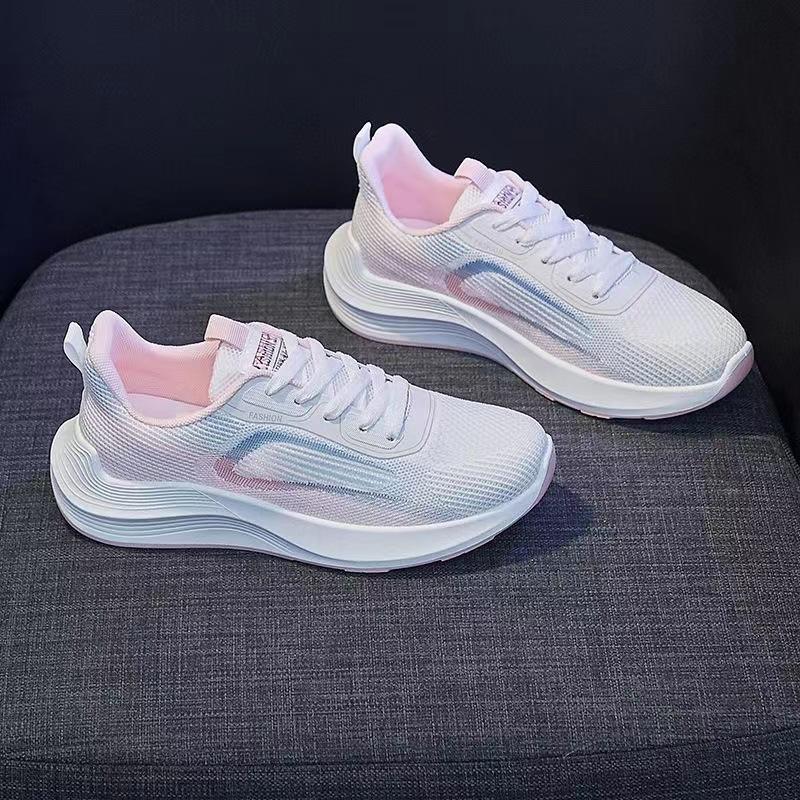 

New women s shoes sports shoes spring and autumn women s fashion trend fashion flying woven surface breathable women s lightweight women s shoes 36