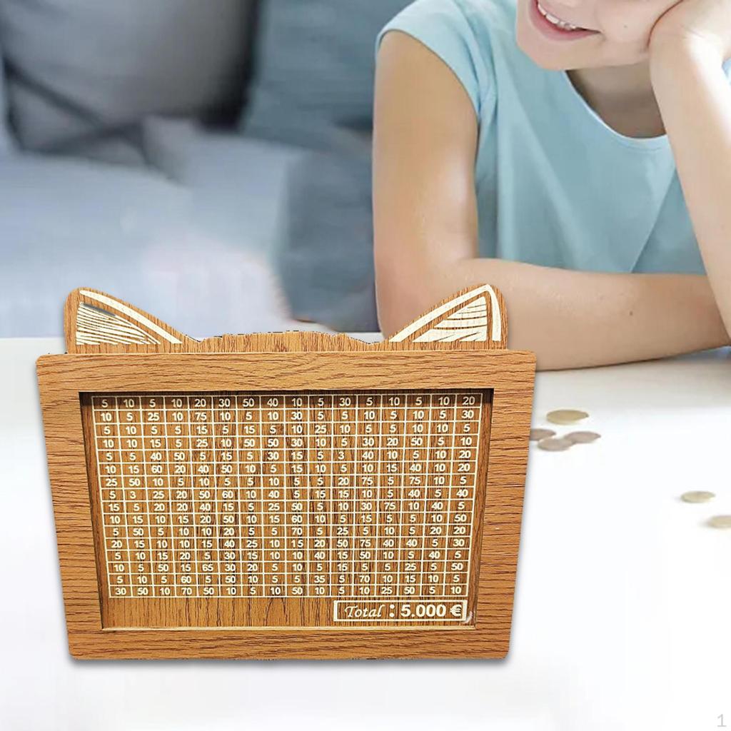 Classic Wooden Bank with Digital Display for Saving Money