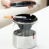 Funnel Covered Smokeless Odorless Windproof Creative Glass Ashtrays for Home Tabletop Office Outside Patio Outdoor Balcony