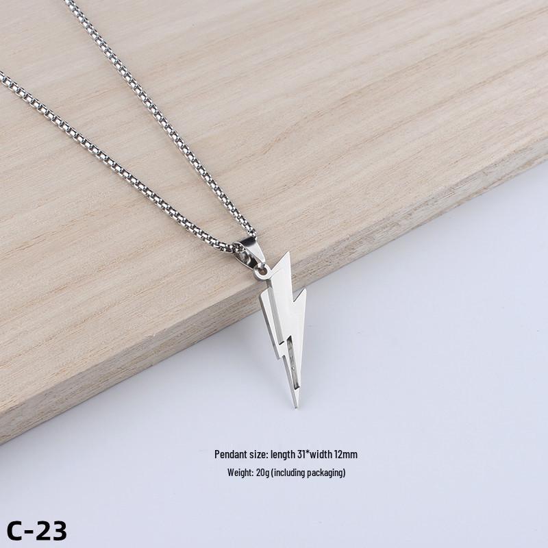 Colier Unisex cu Pandantiv Cruce Stil Hip-Hop - Accesoriu Bijuterie din Oțel Inoxidabil