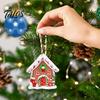Indoor Christmas Party Decorations 24/36Pcs Gingerbread House Ornaments, Wooden Xmas Tree Decor with Rope, Gift Tags Hanging Ornaments for Holiday New