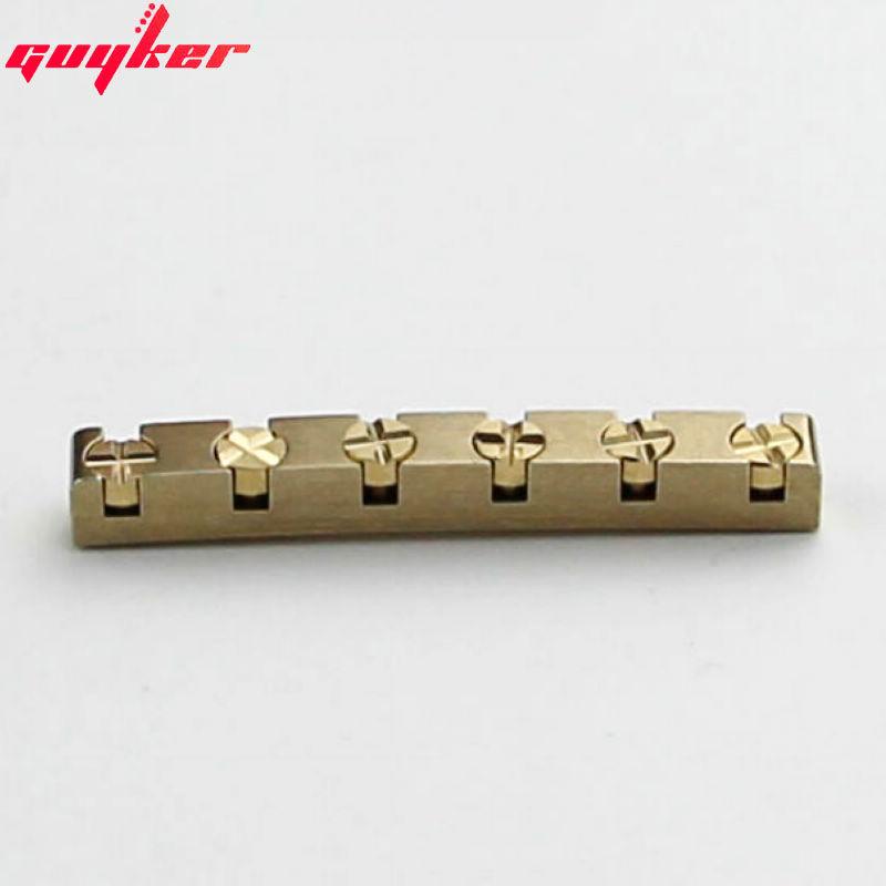 Guyker 42 mm Gitarový pražec - Výškovo nastaviteľný mosadzný pražec Náhrada pre elektrické gitary štýlu St Tl beige