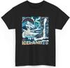 Iceland Shirt Vintage Nordic Travel Tee Aurora Borealis Polar Bear T-Shirt for Men & Women.