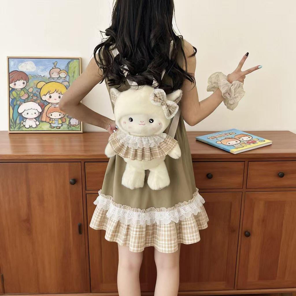 Cute Animal Plush Toy Backpack: Elephant, Pig, or Sheep