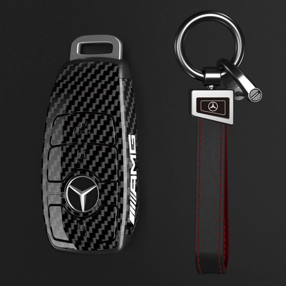 For Mercedes Benz Car Key Rings For Mercedes Benz AMG A B C E S Class W204 W205 GLC CLE CLA GLB GLC GLS W177 W222 Car Key Case C