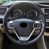 Silver Steering Wheel Button Decor Cover Trim For Toyota Highlander 2017-