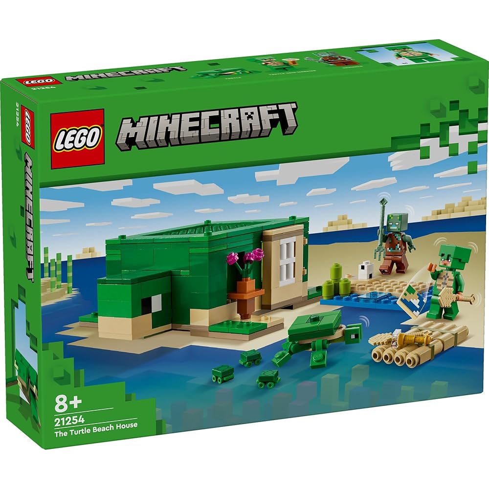 LEGO Minecraft Turtle Beach House Building Set 21254 for Kids Ages 8-10